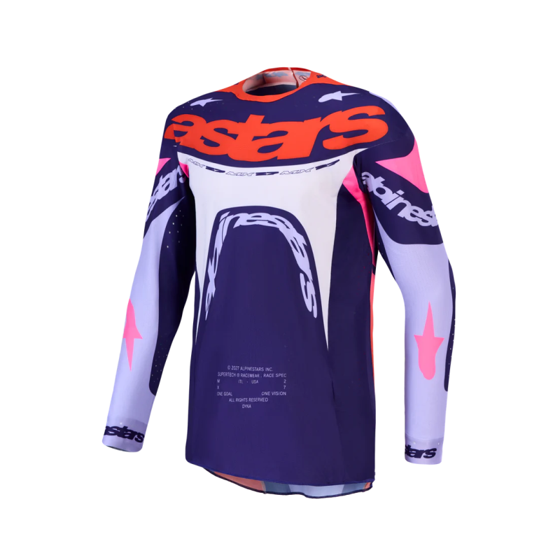 Jersey Alpinestars Supertech Dyna Light Violet Deep Purp Pink Fl