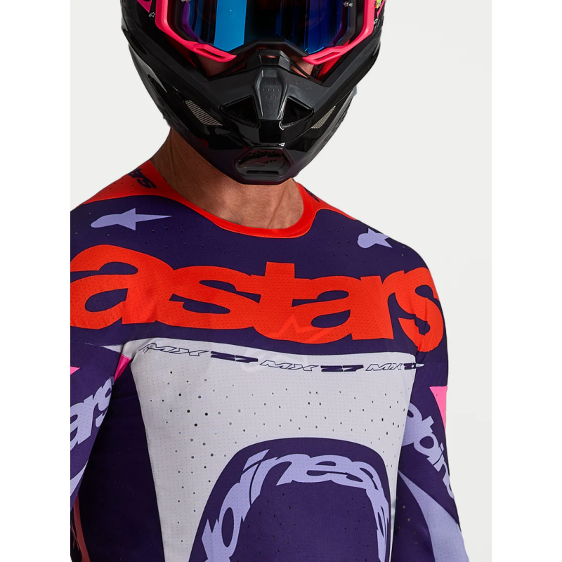Jersey Alpinestars Supertech Dyna Light Violet Deep Purp Pink Fl