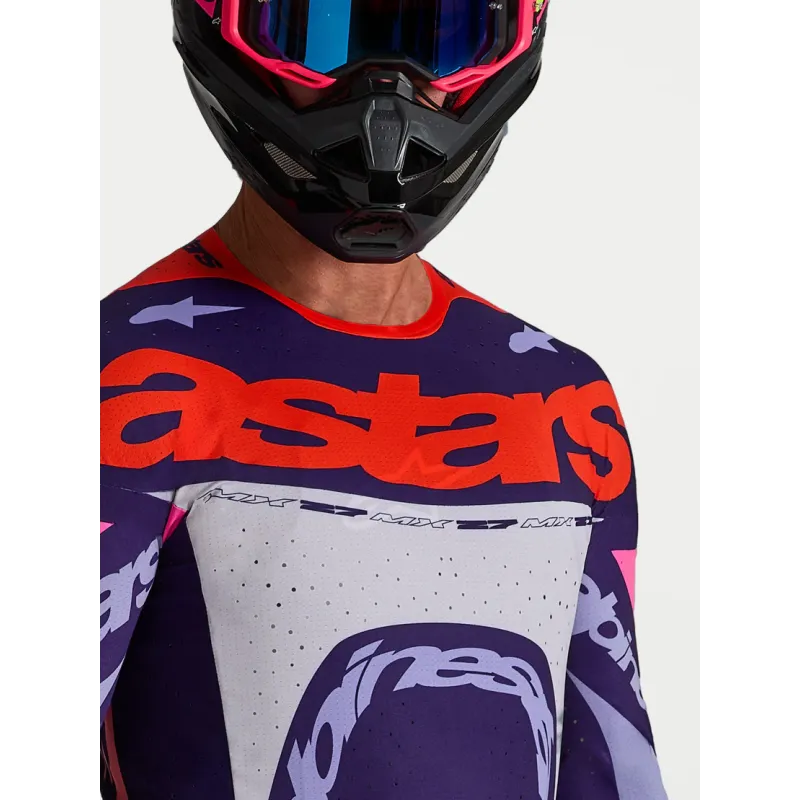Cross shirt Alpinestars Supertech Dyna Light Violet Deep Purp Pink Fl