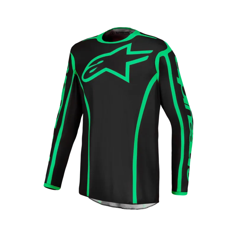 Crossshirt Alpinestars Fluid Apex V2 Black Green Fluo