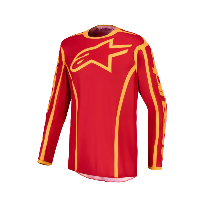 Maglia Alpinestars Fluid Apex V2 Fire Red Gold