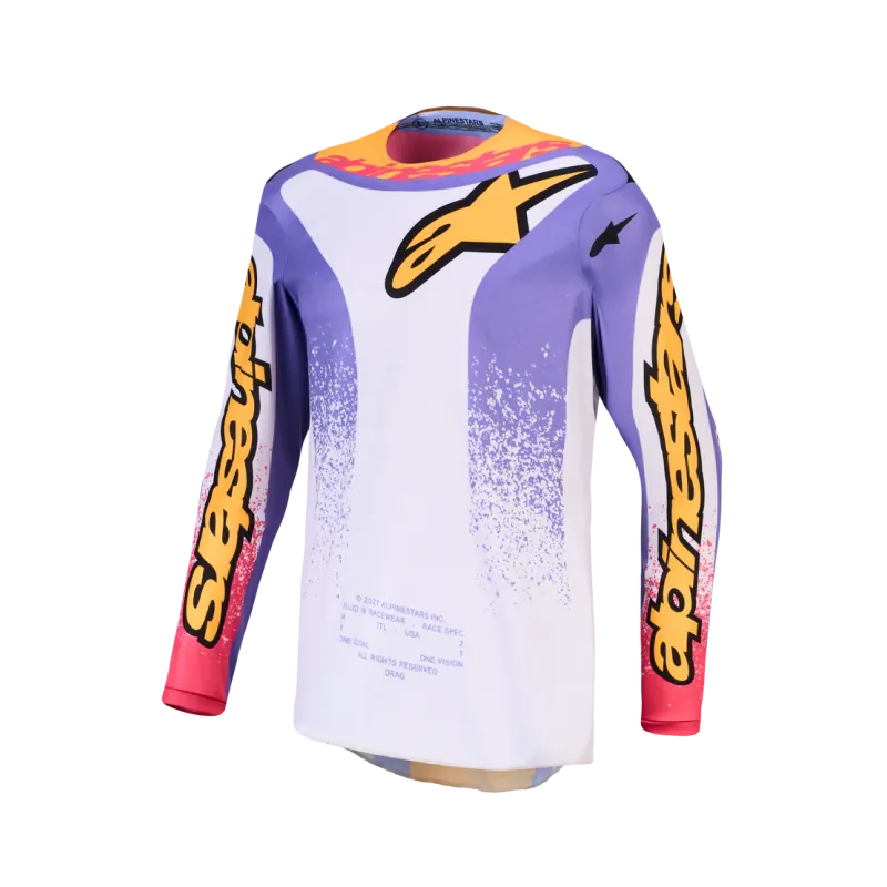Maglia Alpinestars Fluid Drag Light Lilac Blue Iris Gold