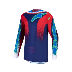 Maillot Alpinestars Fluid Drag Blue Navy Fire Red White