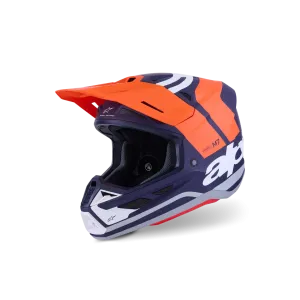 Casque Alpinestars SM7 CORE Orange Blue Matt