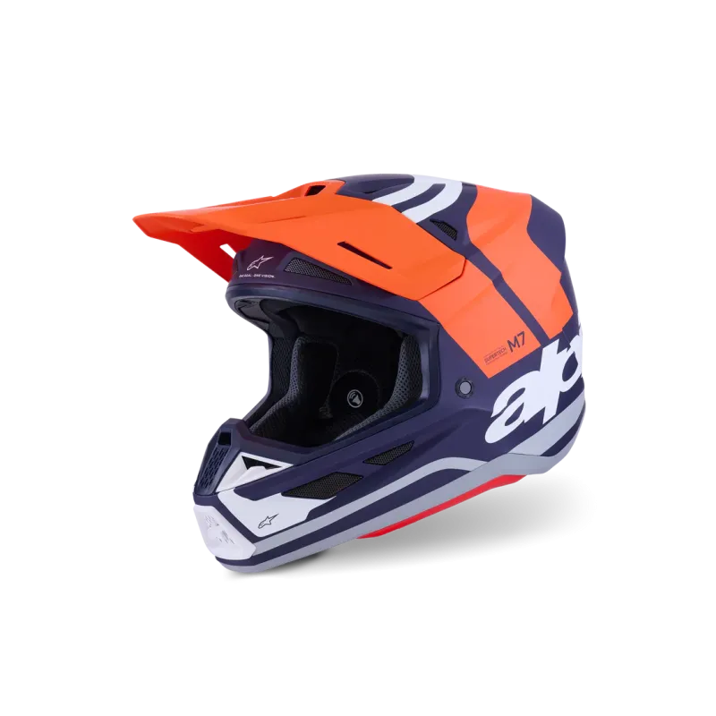 Helm Alpinestars SM7 CORE Orange Blue Matt