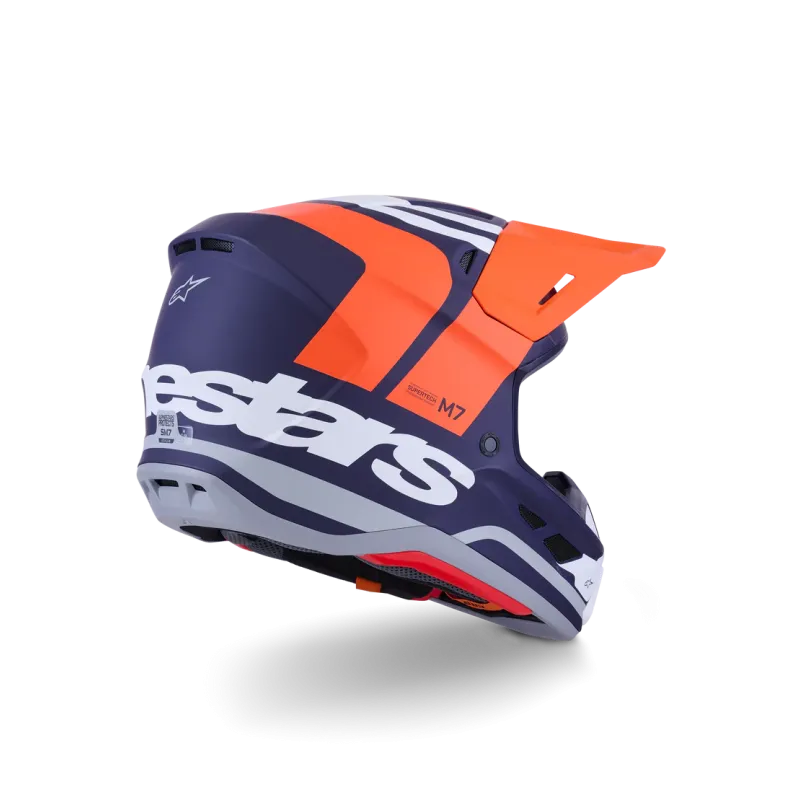 Helm Alpinestars SM7 CORE Orange Blue Matt