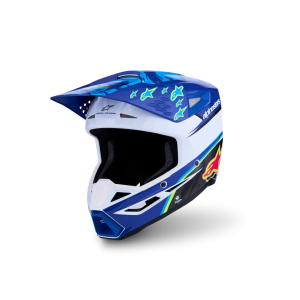 Helmet Alpinestars SM3 Falcon Blue Wh Blk Pink Fl Yl Fl Gl