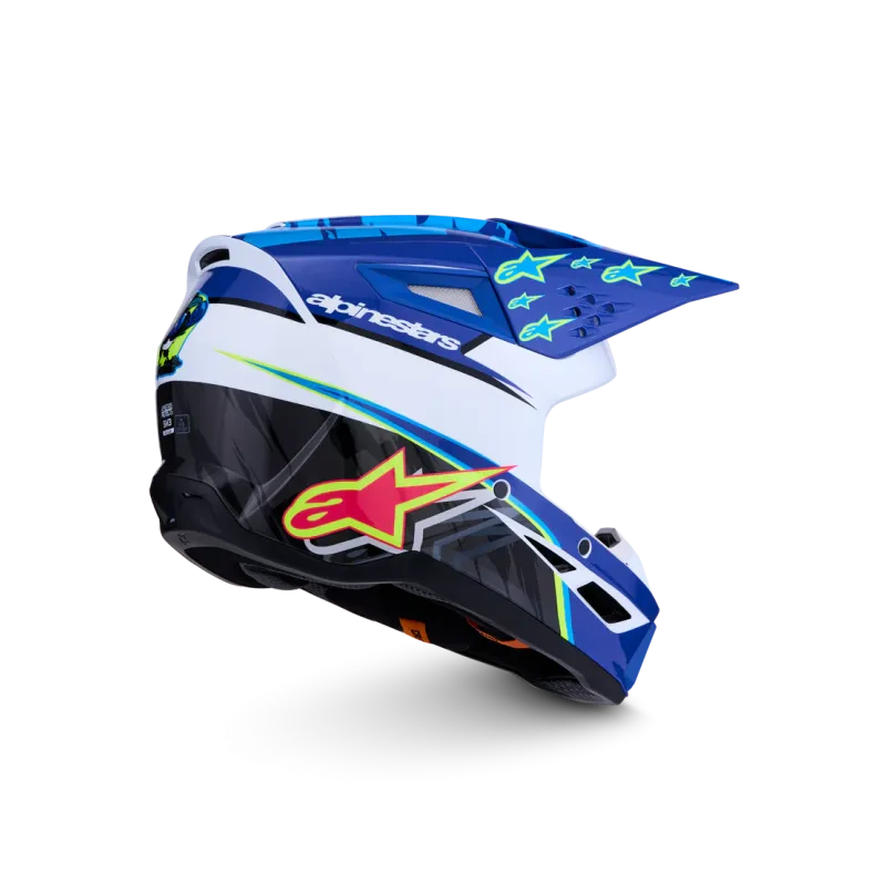 Casque Alpinestars SM3 Falcon Blue Wh Blk Pink Fl Yl Fl Gl