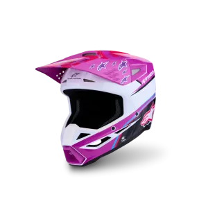 Casque Alpinestars SM3 Falcon Purple White Black Pink Fl Gl