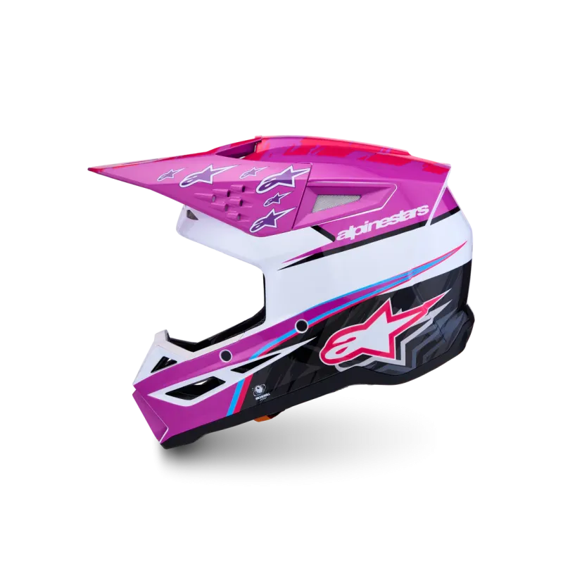 Casco Alpinestars SM3 Falcon Purple White Black Pink Fl Gl