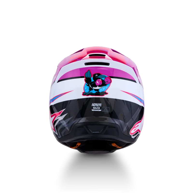 Casque Alpinestars SM3 Falcon Purple White Black Pink Fl Gl
