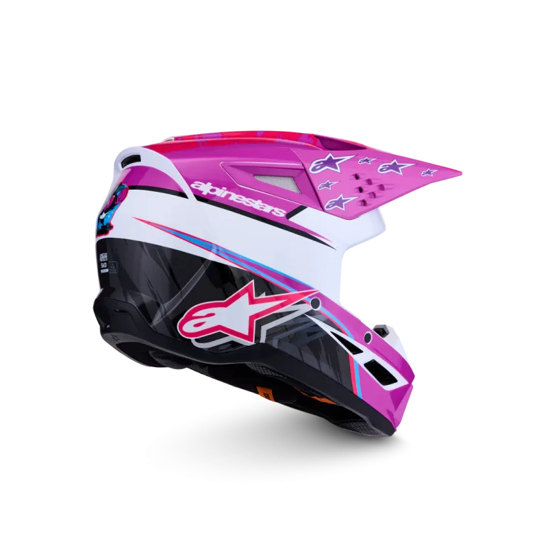 Helmet Alpinestars SM3 Falcon Purple White Black Pink Fl Gl