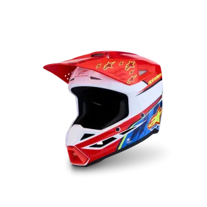 Casque Alpinestars SM3 Falcon Red Fl White Blue Yl Fl Gl