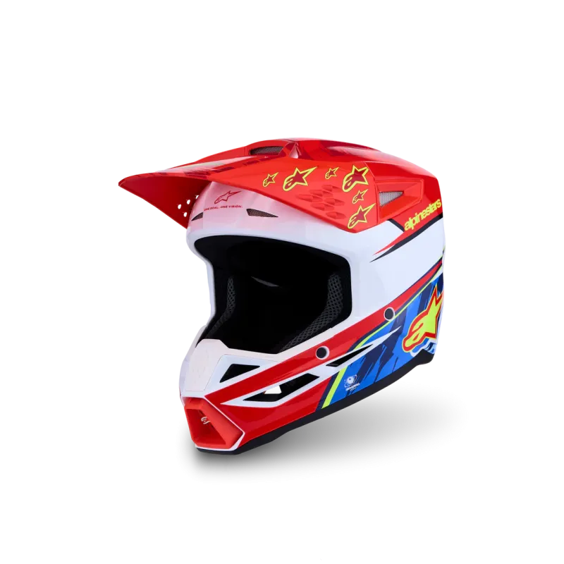 Helmet Alpinestars SM3 Falcon Red Fl White Blue Yl Fl Gl
