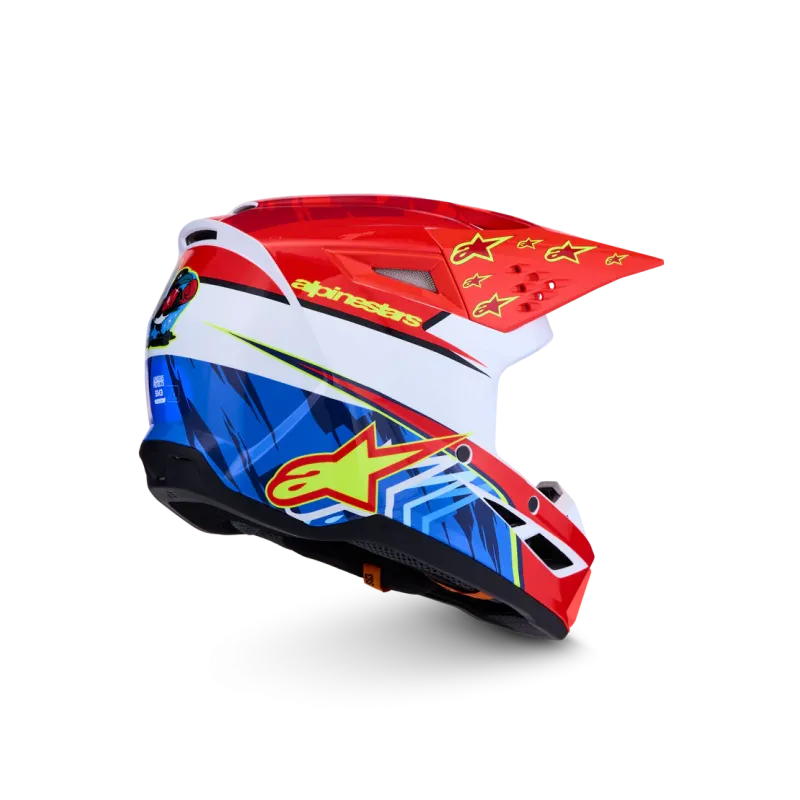 Helmet Alpinestars SM3 Falcon Red Fl White Blue Yl Fl Gl