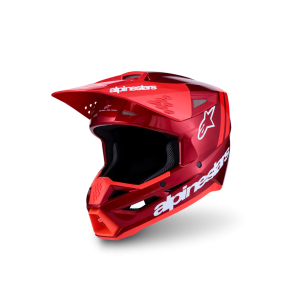 Casque Alpinestars SM3 Radium Red Mot Red Fl White Gl