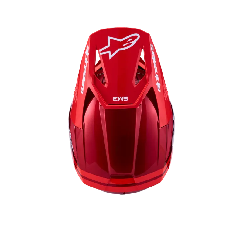 Casque Alpinestars SM3 Radium Red Mot Red Fl White Gl