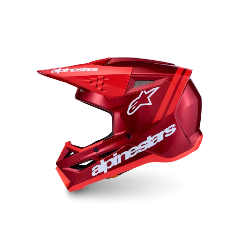 Casque Alpinestars SM3 Radium Red Mot Red Fl White Gl