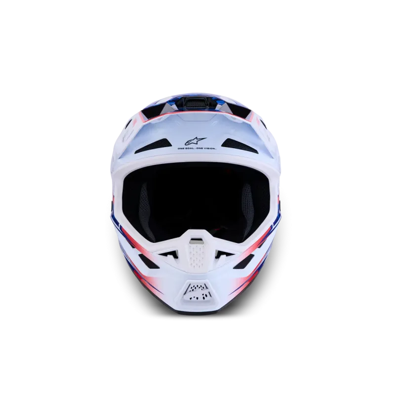 Helm Alpinestars SM7 Blaster White Blue Red Glossy