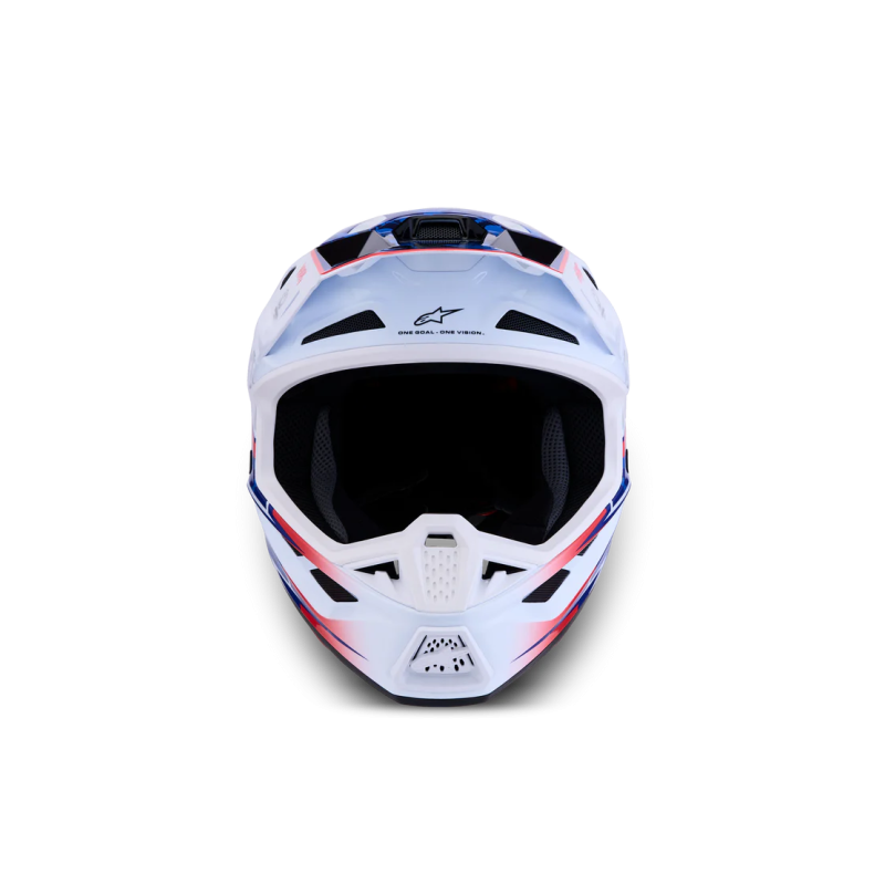Casque Alpinestars SM7 Blaster White Blue Red Glossy