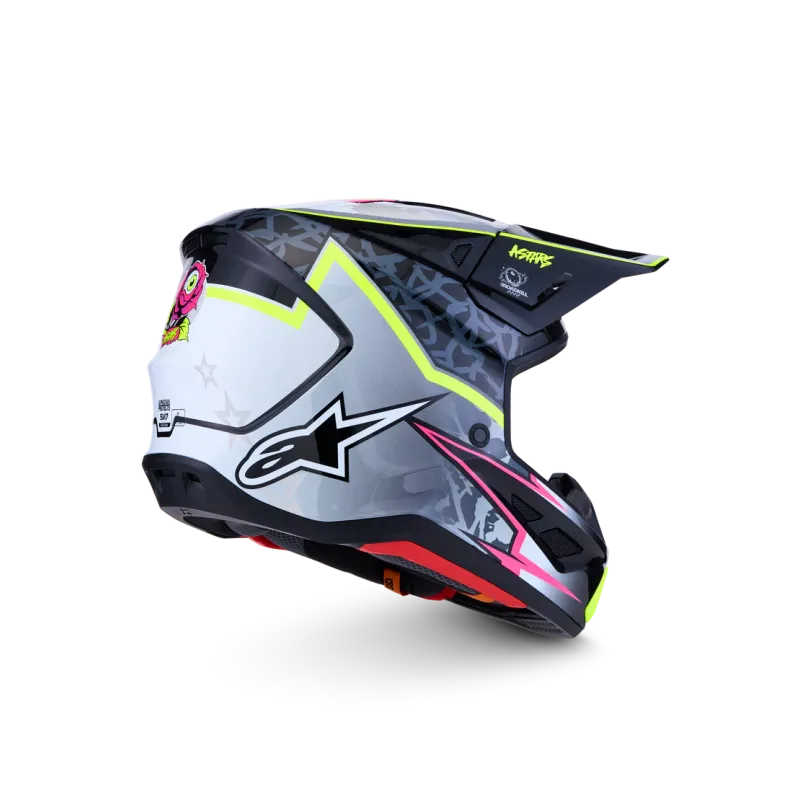 Helmet Alpinestars SM7 Blaster Black Gray Wh Yellow Fluo Glsy