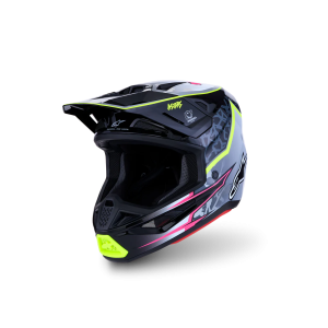 Helm Alpinestars SM7 Blaster Black Gray Wh Yellow Fluo Glsy