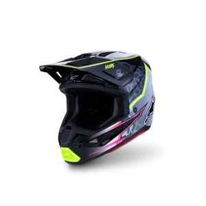 Helmet Alpinestars SM7 Blaster Black Gray Wh Yellow Fluo Glsy