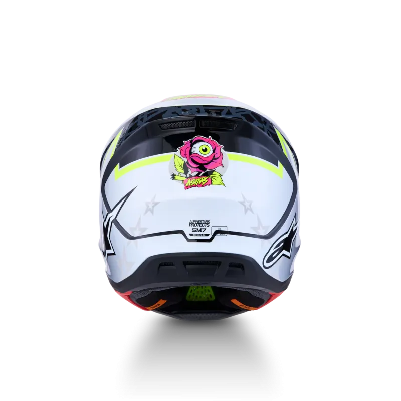Helmet Alpinestars SM7 Blaster Black Gray Wh Yellow Fluo Glsy