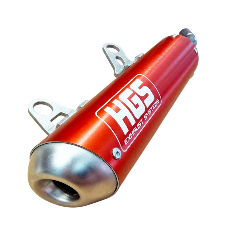 Silenziatore HGS KTM SX 125 2023- Husqvarna TC 125 2023- arancione fondello carbonio