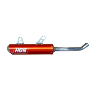 Silenziatore HGS KTM SX 125 2023- Husqvarna TC 125 2023- arancione fondello carbonio
