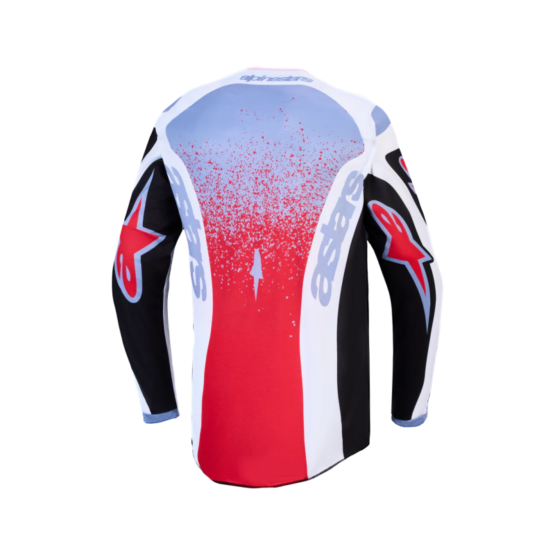 Maillot Alpinestars Fluid Drag Blk White Light Blue Red Fluo