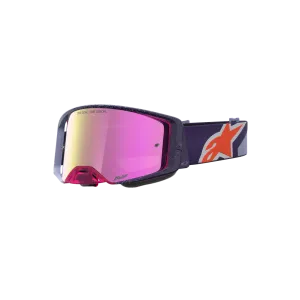 Maschera Motocross Alpinestars Supertech Hiten Purple Red Mirror Pink