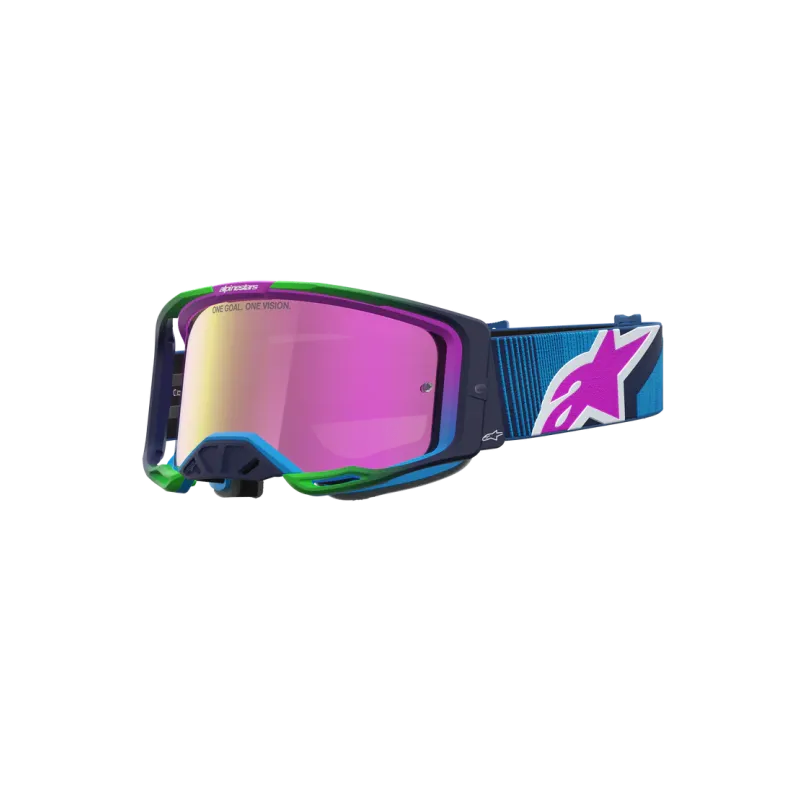 Mx Goggle Alpinestars Vision 8 Maven Blithe Blue Purple Mirror Pink