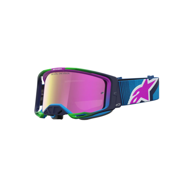 Maschera Alpinestars Vision 8 Maven Blithe Blue Purple Mirror Pink