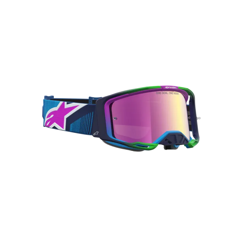 Mx Goggle Alpinestars Vision 8 Maven Blithe Blue Purple Mirror Pink