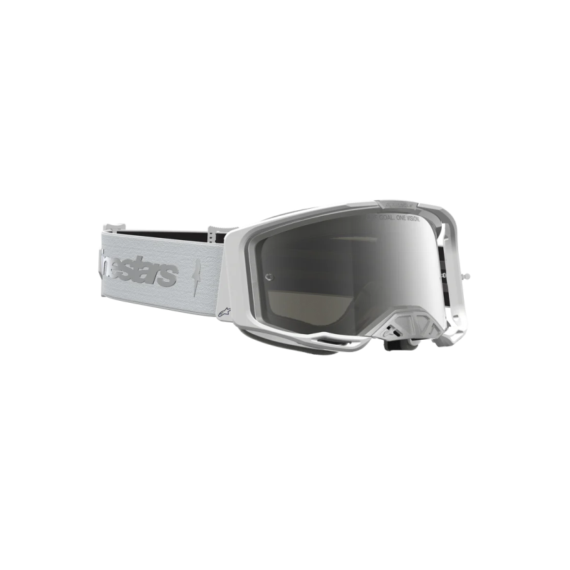 Mx Goggle Alpinestars Vision 8 Ambra White Silver Mirror Silver