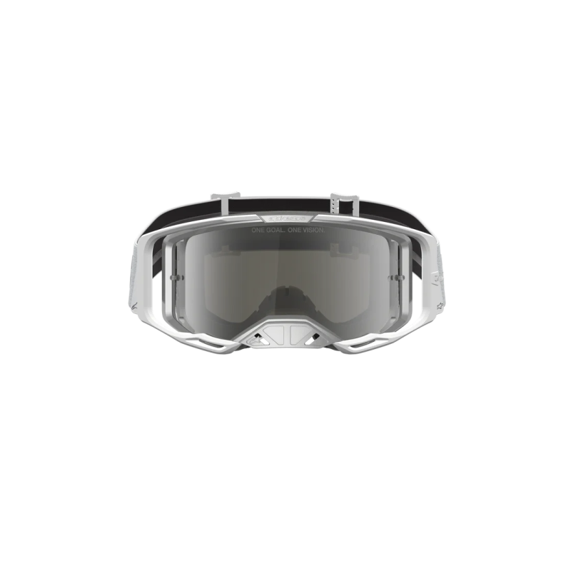 Maschera Alpinestars Vision 8 Ambra White Silver Mirror Silver