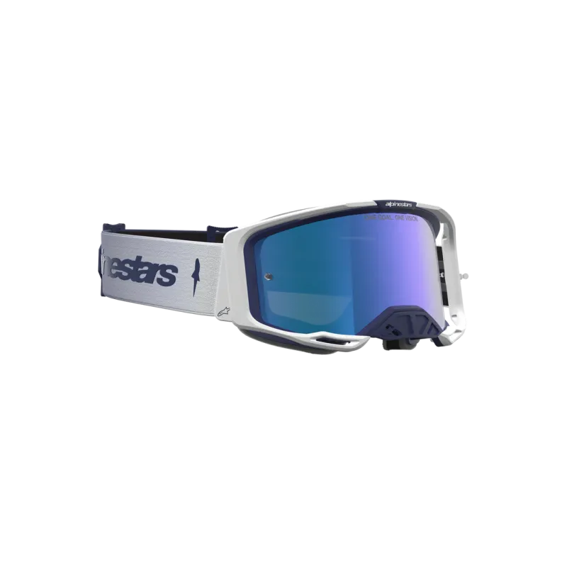 Mx Goggle Alpinestars Vision 8 Ambra Navy White Mirror Blue