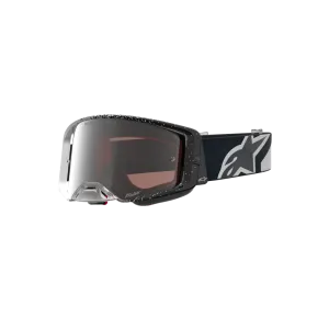 Motocross Masque Alpinestars Supertech Hiten White Black Mirror Silver