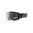 Masque motocross Alpinestars Supertech Hiten White Black Mirror Silver