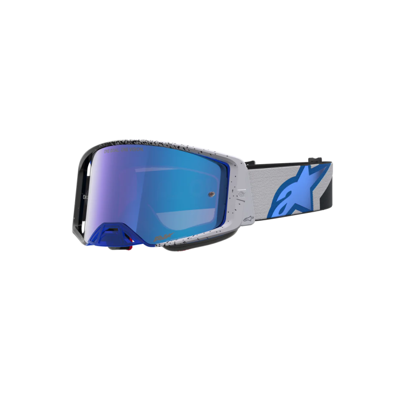 Masque motocross Alpinestars Supertech Hiten Black Blithe Blue Mirror Blue