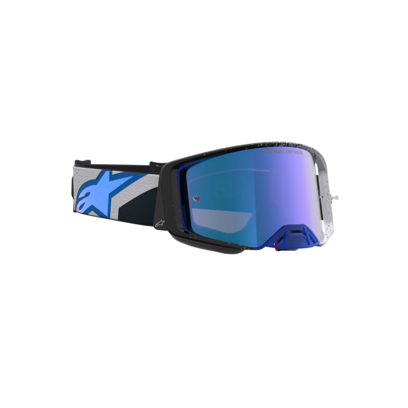 Masque motocross Alpinestars Supertech Hiten Black Blithe Blue Mirror Blue