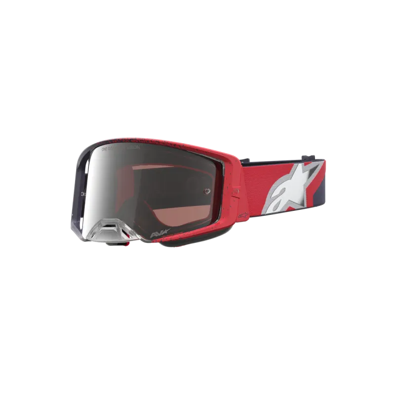 Mx Crossbrille Alpinestars Supertech Hiten Black Red Mirror Silver