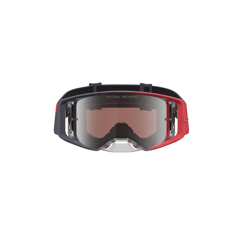 Mx Crossbrille Alpinestars Supertech Hiten Black Red Mirror Silver