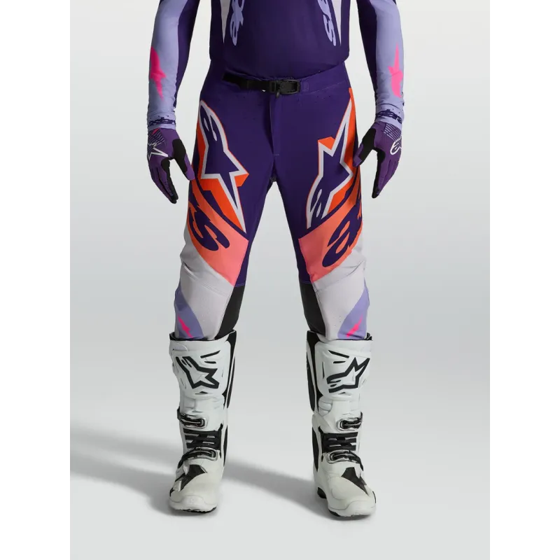 Pantalon Cross Alpinestars Supertech Dyna Light Violet Deep Purp Pink Fl