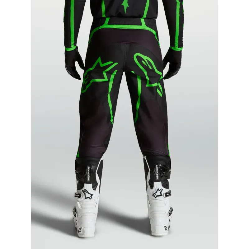 Pantalon Cross Alpinestars Fluid Apex V2 Deep Black Green Fluo