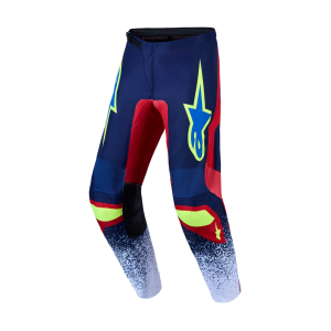 Pantalon Cross Alpinestars Fluid Drag Blue Navy Fire Red White