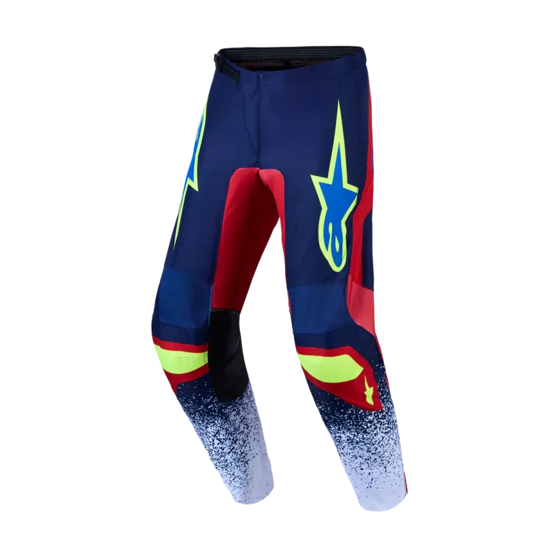 Pantalon Cross Alpinestars Fluid Drag Blue Navy Fire Red White