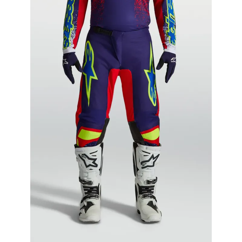 Pantalon Cross Alpinestars Fluid Drag Blue Navy Fire Red White