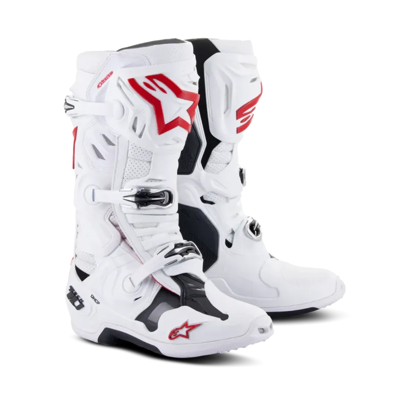 Alpinestars Tech 10 Motocross Stiefel White Supervented White Red